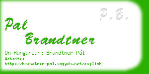 pal brandtner business card
